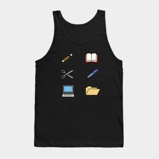 School & Office Supplies - Back to School or Work Tank Top